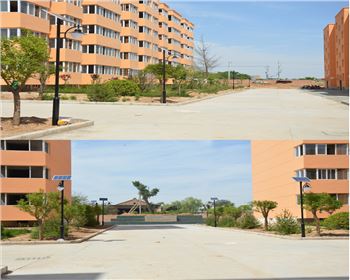 陜西小區太陽能路燈-陜西省渭南市澄城秦漢宮移民社區路燈工程